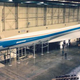The completed mockup of the Boeing 2707. Some idea of the SST’s size can be gleaned from the people standing on scaffolding next to the model. (Boeing)